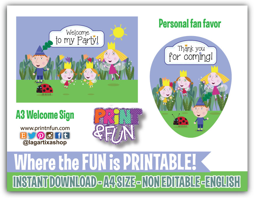 Ben And Holly Free Party Printables